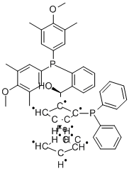 (S)-(-)-[(S)-2-DIPHENYLPHOSPHINOFERROCENYL][2-BIS(3,5-DIMETHYL-4-METHOXYPHENYL)PHOSPHINOPHENYL]METHANOL Structure