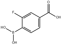 4-Carboxy-2-fluorobenzeneboronic acid 구조식 이미지