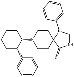 1-Phenyl-8-[(1S,2S)-2-phenylcyclohexyl]-1,3,8-triazaspiro[4.5]decan-4-one Structure