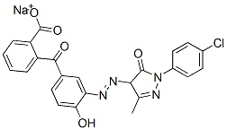 sodium 2-[3-[[1-(4-chlorophenyl)-4,5-dihydro-3-methyl-5-oxo-1H-pyrazol-4-yl]azo]-4-hydroxybenzoyl]benzoate 구조식 이미지