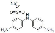 sodium 5-amino-2-(4-aminoanilino)benzenesulphonate 구조식 이미지