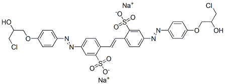 disodium 4,4'-bis[[4-(3-chloro-2-hydroxypropoxy)phenyl]azo]stilbene-2,2'-disulphonate 구조식 이미지