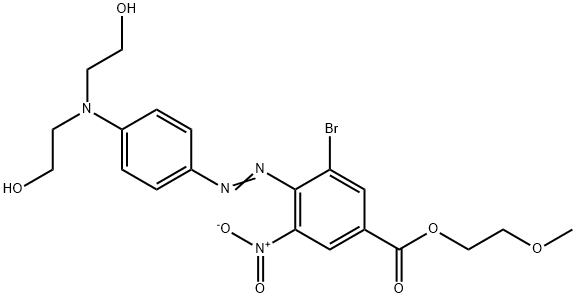 2-methoxyethyl 4-[[4-[bis(2-hydroxyethyl)amino]phenyl]azo]-3-bromo-5-nitrobenzoate 구조식 이미지