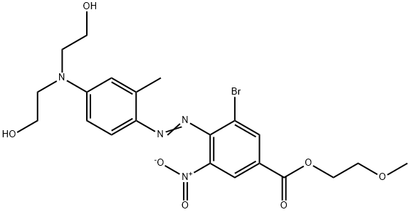 2-methoxyethyl 4-[[4-[bis(2-hydroxyethyl)amino]-2-tolyl]azo]-3-bromo-5-nitrobenzoate  Structure