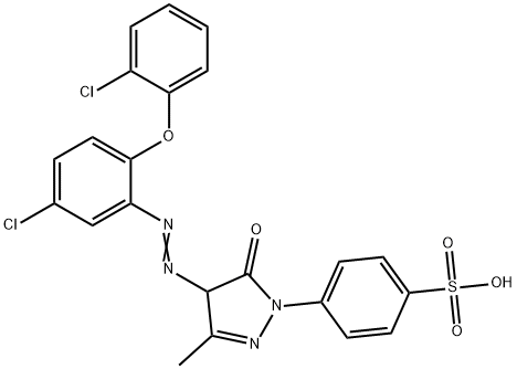 4-[4-[[5-chloro-2-(2-chlorophenoxy)phenyl]azo]-4,5-dihydro-3-methyl-5-oxo-1H-pyrazol-1-yl]benzenesulphonic acid 구조식 이미지