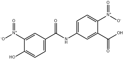5-[(4-hydroxy-5-nitrobenzoyl)amino]-2-nitrobenzoic acid 구조식 이미지