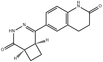 5-(1,2,3,4-Tetrahydro-2-oxo-6-quinolinyl)-3,4-diazabicyclo(4.2.0)oct-4 -en-2-one Structure