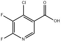4-클로로-5,6-디플루오로피리딘-3-카르복실산 구조식 이미지