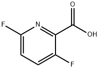 3,6-디플루오로피리딘-2-카복실산 구조식 이미지