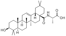 N-[(3beta)-3-Hydroxy-28-oxoolean-12-en-28-yl]-L-alanine Structure