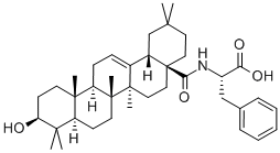 N-[(3beta)-3-Hydroxy-28-oxoolean-12-en-28-yl]-L-phenylalanine 구조식 이미지