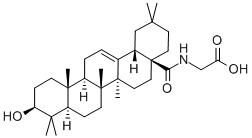 N-[(3beta)-3-Hydroxy-28-oxoolean-12-en-28-yl]-glycine Structure