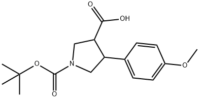 4-(4-METHOXY-PHENYL)-PYRROLIDINE-1,3-DICARBOXYLIC ACID 1-TERT-BUTYL ESTER Structure