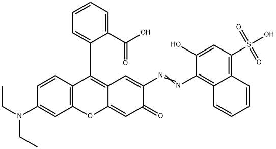 2-[6-(diethylamino)-2-[(2-hydroxy-4-sulpho-1-naphthyl)azo]-3-oxo(3H)-xanthen-9-yl]benzoic acid Structure