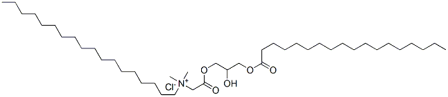 [2-[2-hydroxy-3-[(1-oxooctadecyl)oxy]propoxy]-2-oxoethyl]dimethyloctadecylammonium chloride 구조식 이미지