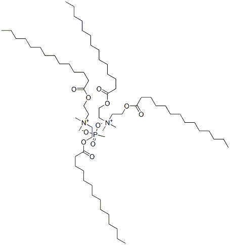 dimethylbis[2-[(1-oxotetradecyl)oxy]ethyl]ammonium methyl phosphonate Structure