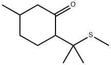 5-methyl-2-[1-methyl-1-(methylthio)ethyl]cyclohexan-1-one 구조식 이미지