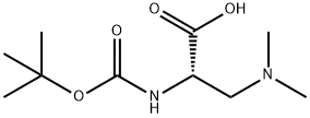 N-ALPHA-BOC-(+/-)-2-AMINO-3-(디메틸아미노)프로피온산 구조식 이미지