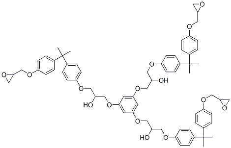 1,1',1''-[benzene-1,3,5-triyltris(oxy)]tris[3-[4-[1-methyl-1-[4-(oxiranylmethoxy)phenyl]ethyl]phenoxy]propan-2-ol] Structure