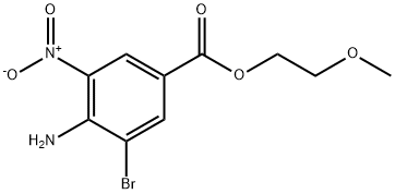 2-methoxyethyl 4-amino-3-bromo-5-nitrobenzoate 구조식 이미지