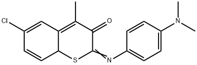 6-chloro-2-[[4-(dimethylamino)phenyl]imino]-4-methylbenzo[b]thiophene-3(2H)-one  구조식 이미지