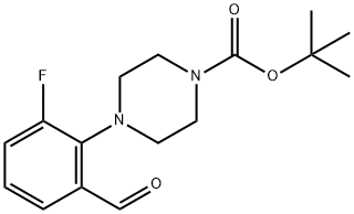 2-(4-BOC-PIPERAZINO-1-YL)-6-FLUOROBENZALDEHYDE 구조식 이미지
