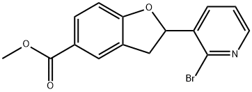 2-(2-BROMO-PYRIDIN-3-YL)-2,3-DIHYDRO-BENZOFURAN-5-CARBOXYLIC ACID METYL ESTER Structure