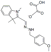 2-[[(4-메톡시페닐)메틸히드라조노]메틸]-1,3,3-트리메틸-3H-인돌륨수소옥살레이트 구조식 이미지