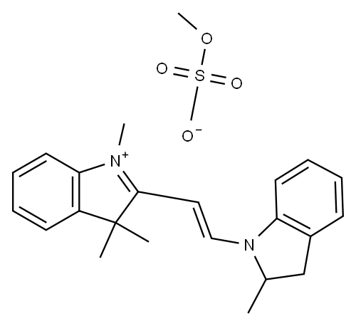 2-[2-(2,3-dihydro-2-methyl-1H-indol-1-yl)vinyl]-1,3,3-trimethyl-3H-indolium methyl sulphate 구조식 이미지