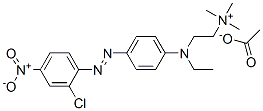 [2-[[4-[(2-chloro-4-nitrophenyl)azo]phenyl]ethylamino]ethyl]trimethylammonium acetate 구조식 이미지