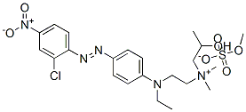 [2-[[4-[(2-chloro-4-nitrophenyl)azo]phenyl]ethylamino]ethyl](2-hydroxypropyl)dimethylammonium methyl sulphate 구조식 이미지