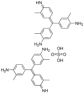 bis(4-[(4-amino-m-tolyl)(4-imino-3-methyl-2,5-cyclohexadien-1-ylidene)methyl]-o-toluidine) sulphate 구조식 이미지