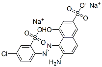 disodium 6-amino-5-[(4-chloro-2-sulphonatophenyl)azo]-4-hydroxynaphthalene-2-sulphonate 구조식 이미지