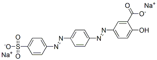 5-[[4-[(4-sulphophenyl)azo]phenyl]azo]salicylic acid, sodium salt 구조식 이미지