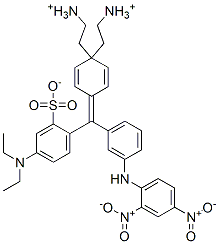 [4-[4-(diethylamino)-3'-[(2,4-dinitrophenyl)amino]sulphonatobenzhydrylidene]cyclohexa-2,5-dien-1-ylidene]diethylammonium 구조식 이미지