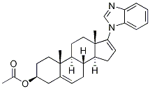 (3beta)-17-(1H-Benzimidazol-1-yl)androsta-5,16-dien-3-ol 3-acetate Structure