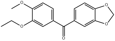 메탄온,1,3-벤조디옥솔-5-YL(3-ETHOXY-4-METHOXYPHENYL)- 구조식 이미지