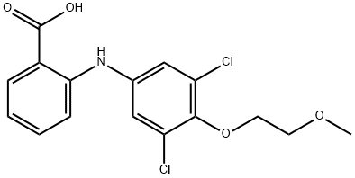 Benzoic  acid,  2-[[3,5-dichloro-4-(2-methoxyethoxy)phenyl]amino]- Structure