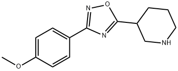 Piperidine, 3-[3-(4-Methoxyphenyl)-1,2,4-oxadiazol-5-yl]- Structure