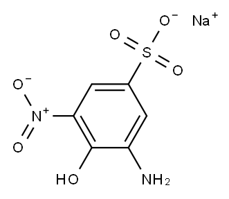 sodium 3-amino-4-hydroxy-5-nitrobenzenesulphonate 구조식 이미지
