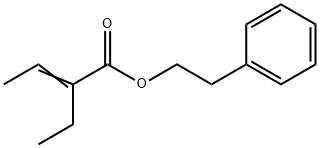 2-phenylethyl 2-ethyl-2-butenoate Structure