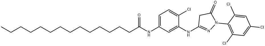N-[4-chloro-3-[[4,5-dihydro-5-oxo-1-(2,4,6-trichlorophenyl)-1H-pyrazol-3-yl]amino]phenyl]pentadecanamide Structure