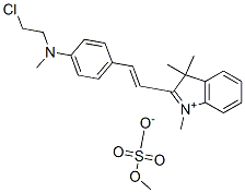 2-[2-[4-[(2-chloroethyl)methylamino]phenyl]vinyl]-1,3,3-trimethyl-3H-indolium methyl sulphate Structure