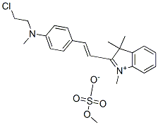 2-[2-[4-[(2-chloroethyl)methylamino]phenyl]vinyl]-1,3,3-trimethyl-3H-indolium methyl sulphate 구조식 이미지