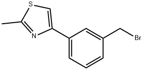 4-[3-(브로모메틸)페닐]-2-메틸-1,3-티아졸 구조식 이미지