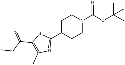 에틸4-메틸-2-(N-BOC-PIPERIDIN-4-YL)THIAZOL-5-YL카르복실레이트 구조식 이미지