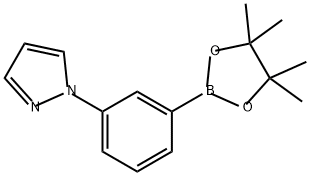 1-[3-(4,4,5,5-TETRAMETHYL-1,3,2-DIOXABOROLAN-2-YL)PHENYL]-1H-PYRAZOLE 구조식 이미지
