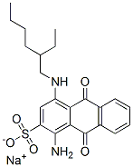 sodium 1-amino-4-[(2-ethylhexyl)amino]-9,10-dihydro-9,10-dioxoanthracene-2-sulphonate 구조식 이미지