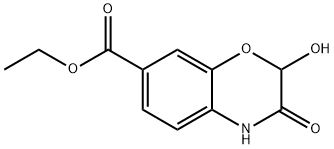 3,4-DIHYDRO-2-HYDROXY-3-OXO-2H-1,4-BENZOXAZINE-7-CARBOXYLICACID,에틸에스테르 구조식 이미지