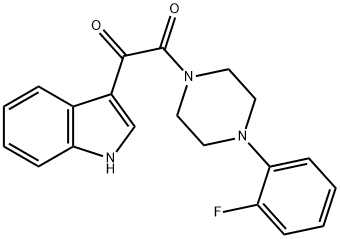 1-[4-(2-fluorophenyl)piperazino]-2-(1H-indol-3-yl)-1,2-ethanedione Structure